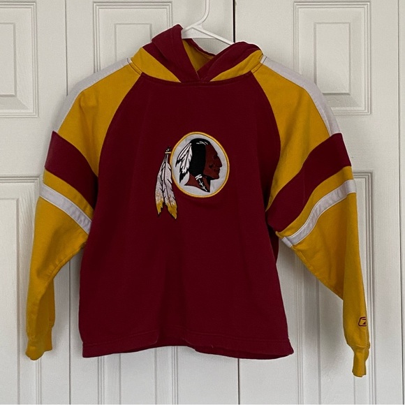 Washington Redskins NFL Hoodie Sweatshirt Youth Reebok Medium 10/12 Burgundy - Picture 1 of 10